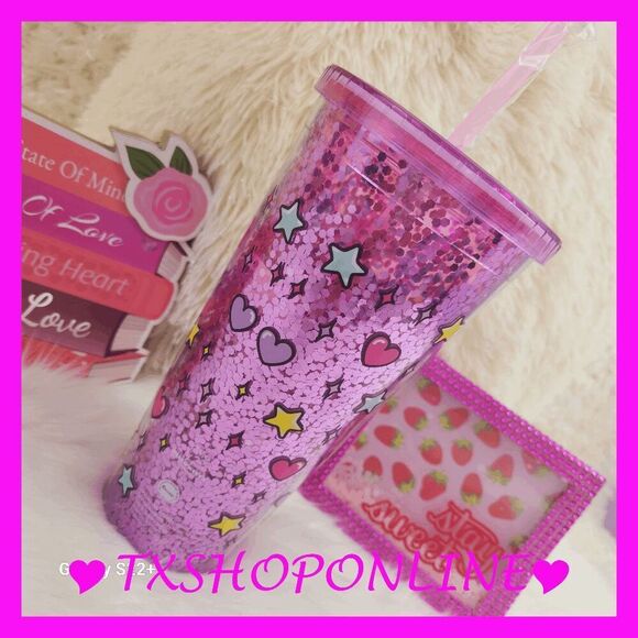 💗🥤{Hello Kitty} Pink Confetti Travel Cup🥤💗 NEW - Picture 4 of 4